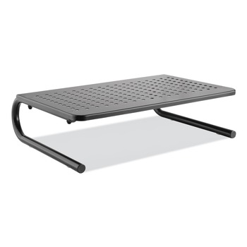 OFFICE CARTS AND STANDS | Innovera IVR55005 Metal Monitor Riser, 14.63-in X 9.25-in X 4-in, Black, Supports 44 Lbs