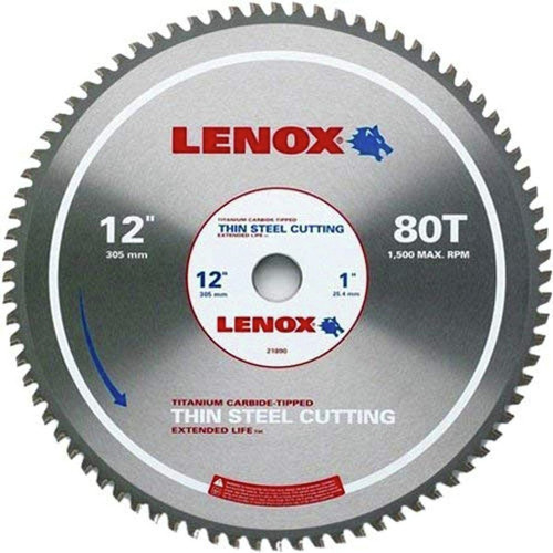 Circular Saw Blades | Lenox 21890TS12008 12 in. 80 Tooth Metal Cutting Circular Saw Blade image number 0