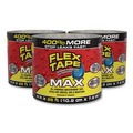 Adhesives & Glues | Flex Seal Products TFSMAXBLK04 MAX 4 in. x 25 ft. 39 mils Thick 4 in. Core Strong Rubberized Waterproof Tape - Black (3/Carton) image number 0