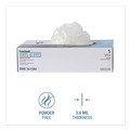 Disposable Gloves | Boardwalk BWK361LBX 3.6 mil Thick Powder-Free Exam Vinyl Gloves - Large, Clear (100/Box) image number 5
