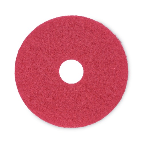 Cleaning & Janitorial Accessories | Boardwalk BWK4015RED 15 in. Buffing Floor Pads - Red (5/Carton) image number 0