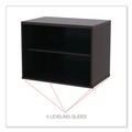 Office Filing Cabinets & Shelves | Alera ALELS593020ES Open Office 29-1/2 in. x 19-1/8 in. x 22-7/8 in. Low Storage Cabinet Credenza - Espresso image number 5