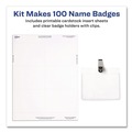 Office Jansan | Avery 74461 3.5 in. x 2.25 in. Top Load Clip-Style Badge Holder with Laser/Inkjet Insert - White (100/Box) image number 5