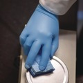 Disposable Gloves | Ammex GPNHD66100 8 mil Blue Powder-Free Nitrile Exam Gloves - Large, Blue (500/Carton) image number 4