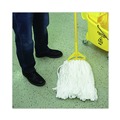 Mops | Boardwalk BWK8003 Enviro Clean Looped Mop Head With Tailband - Large, White (12/Carton) image number 8
