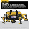 Combo Kits | Dewalt DCK494P2 20V MAX XR Brushless Lithium-Ion Cordless 4-Tool Combo Kit(5 Ah) image number 1