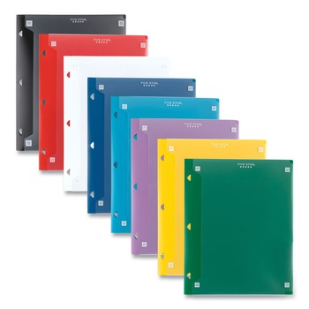 Five Star 11 in. x 8.5 in. Two-Pocket Portfolio Clear View - Randomly Assorted