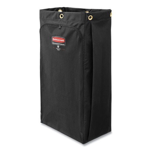 Office Jansan | Rubbermaid Commercial 1966888 17.5 in. x 33 in. 30 Gallon Executive Canvas Bag - Black image number 0