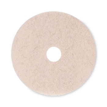 Boardwalk BWK4020NHE 20 in. Diameter Natural Hog Hair Burnishing Floor Pads - Tan (5/Carton)