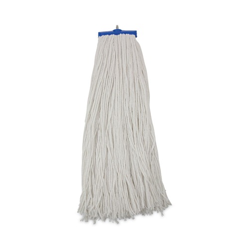 Mops | Boardwalk BWK732R 32 oz. Economical Lie-Flat Rayon Fiber Mop Head - White (12/Carton) image number 0