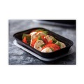 Food Trays, Containers, and Lids | Pactiv Corp. NV2GRT2786B EarthChoice Versa2Go 27 oz. Microwaveable Rectangular Container - Black/Clear (150/Carton) image number 1