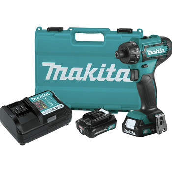  | Makita FD10R1 12V max CXT Lithium-Ion Hex Brushless 1/4 in. Cordless Drill Driver Kit (2 Ah)