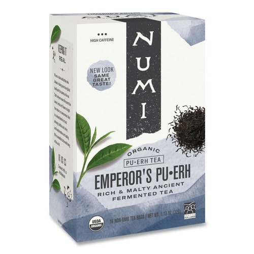 Numi 10350 0.125 oz Organic Teas and Teasans - Emperor's Puerh (16/Box)