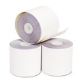 PM Company 9225 Carbonless 2.25 in. x 70 ft. Impact Printing Paper Rolls - White/Canary (50/Carton) image number 2