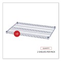Office Jansan | Alera ALESW583624SR Industrial Wire Shelving 36 in. x 24 in. Extra Wire Shelves - Silver (2-Piece/Carton) image number 2