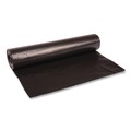 Boardwalk BWK517 45-Gallon 1.2 mil 40 in. x 46 in. Low Density Repro Can Liners - Black (100-Piece/Carton) image number 0
