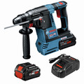 Rotary Hammers | Bosch GBH18V-26K24A 18V Brushless Lithium-Ion SDS-Plus 1 in. Cordless Bulldog Rotary Hammer Kit (8 Ah) image number 0