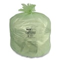 Trash Bags | Heritage Y7658TE R01 38 in. x 58 in. 0.9 mil 60 gal. Biotuf Compostable Can Liners - Green (100/Carton) image number 1