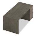 Office Desks & Workstations | Alera AE1NZK-S3672UF TOM 72 in. x 36 in. x 29 in. Seville Series Single Right Pedestal Desk - Walnut image number 4