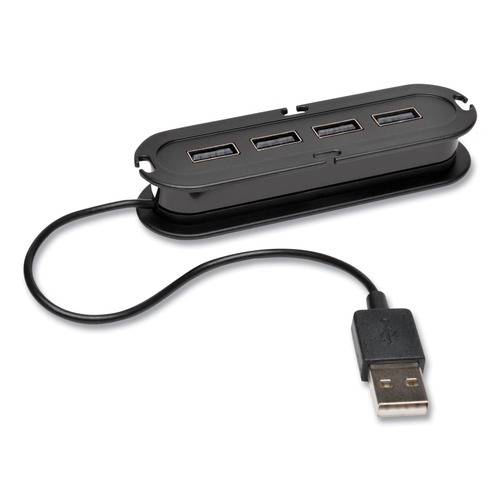  | Tripp Lite U222-004-R 4 Ports USB 2.0 Ultra-Mini Compact Hub with Power Adapter - Black image number 0
