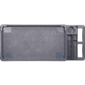 Utility Carts | Boardwalk UC4018BWK23 17.25 in. x 40 in. x 33.5 in. 2-Shelf Plastic Utility Cart - Gray image number 3