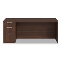 Office Desks & Workstations | Alera AE1NZK-UF2472S HRG 72 in. x 24 in. x 29 in. Seville Series Credenza with Left Pedestal - Mahogany image number 2