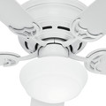 Ceiling Fans | Hunter 53075 52 in. Low Profile III Plus White Ceiling Fan with Light image number 1