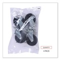 Office Jansan | Alera ALESW790004 3 Wheel 2 Locking Optional Grip Ring Stem Casters for Wire Shelving - Black (4/Set) image number 5