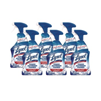 LYSOL Brand Power 22 oz. Trigger Spray Bottle Liquid Disinfectant Bathroom Foamer - Unscented (6/Carton)