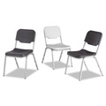  | Iceberg 64111 Rough n Ready 500 lbs. Capacity Stacking Chair - Black/Silver (4/Carton) image number 1