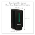 Bulk Savings Pricing 2 | Boardwalk S5636 5.8 in. x 10.3 in. x 3.9 in. Manual Liquid Soap Dispenser - Black image number 4
