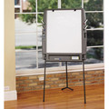 Office Jansan | Iceberg 30227 35 in. x 30 in. Ingenuity Portable Flipchart Easel with Dry Erase Surface - White Surface/Charcoal Gray Frame image number 2