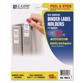 Labels | C-Line 70013 1 in. x 2.81 in. Top Load Self-Adhesive Ring Binder Label Holders - Clear (12/Pack) image number 0