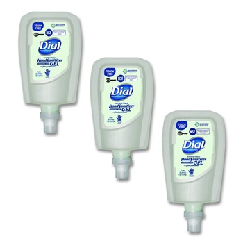 Dial Professional 1 L Antibacterial Gel Hand Sanitizer Refill for FIT X1 Touch-Free Dispenser - Fragrance-Free (3/Carton)