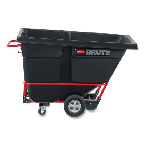 Utility Carts | Rubbermaid Commercial FG130500BLA 1/2 cu-yd. 850 lb. Capacity Rotomolded Rectangular Plastic Tilt Truck (Black) image number 0