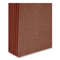 File Folders | Smead 72475 5.25 in. Expansion 6 Section Legal Size Classic Expanding Partition Wallet with Tear Resistant Gusset and Elastic Cord - Redrope (10/Box) image number 2