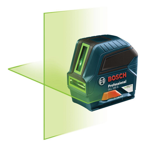 Rotary Lasers | Factory Reconditioned Bosch GLL100GX-RT Green-Beam Self-Leveling Cross-Line Laser image number 0
