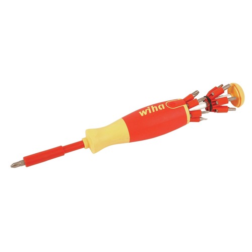 Screwdrivers | Wiha Tools 38051 14 Piece Insulated Pop-Up Slotted, Phillips, Square, Torx Bit Holder Set image number 0