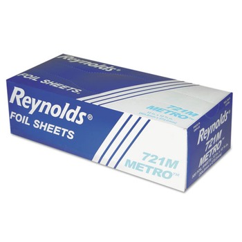 PRODUCTS | Reynolds Wrap 721M Metro Pop-Up 12 in. x 10-3/4 in. Aluminum Foil Sheets - Silver (6 Boxes/Carton, 500 Sheets/Box)