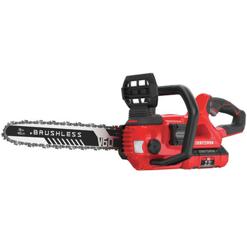 Chainsaws | Factory Reconditioned Craftsman CMCCS660E1R 60V Brushless Lithium-Ion 16 in. Cordless Chainsaw Kit (2.5 Ah) image number 0