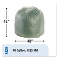 Office Jansan | Stout by Envision E4248E85 EcoSafe-6400 42 in. x 48 in. 0.85 mil. 48 Gallon Compostable Bags - Green (40/Box) image number 5