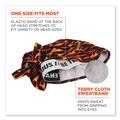 Cooling Gear | Ergodyne 12485 Chill-Its 6615 One Size Fits Most High-Performance Bandana Doo Rag with Terry Cloth Sweatband - Flames image number 2