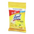 Disinfectants | LYSOL Brand 19200-99717 1-Ply Disinfecting Wipes To-Go Flatpack - Lemon and Lime Blossom, White (15 Wipes/Pack, 48 Packs/Carton) image number 3