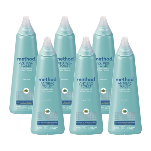 Cleaning & Janitorial Supplies | Method MTH01221CT 24 oz Antibacterial Toilet Cleaner Bottle - Spearmint (6/Carton) image number 0