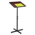 Office Presentation Supplies | Safco 8921MH 21 x 21 x 29.5 to 46 Adjustable Speaker Stand - Mahogany/Black image number 3