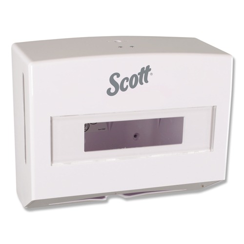 Paper & Dispensers | Scott 09214 Scottfold 10.75 in. x 4.75 in. x 9 in. Folded Towel Dispenser - White (1/Carton) image number 0