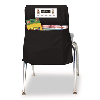 Victor 11 x 15.5 x 14 Elastic-Back Seat Sack for Chairs 12 in. to 17 in. Wide - Black