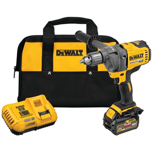 Drill Drivers | Dewalt DCD130T1 FLEXVOLT 60V MAX Lithium-Ion 1/2 in. Cordless Mixer/Drill Kit with E-Clutch System (6 Ah) image number 0