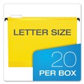  | Pendaflex 6152 1/5 YEL 1/5-Cut Tabs SureHook Hanging Folders - Letter Size, Yellow (20/Box) image number 6