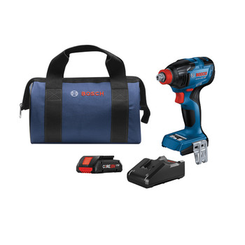 IMPACT DRIVERS | Factory Reconditioned Bosch GDX18V-1860CB15-RT 18V Freak Brushless Lithium-Ion 1/4 in. and 1/2 in. Cordless Connected-Ready Impact Driver Kit (4 Ah)